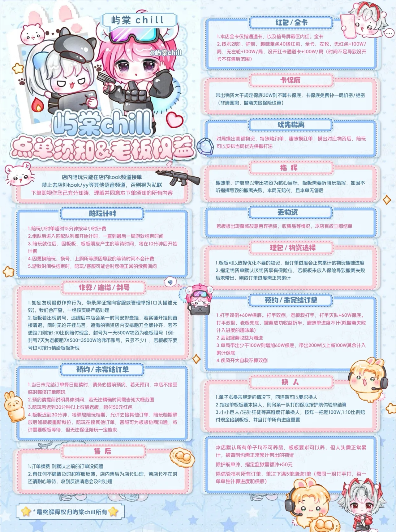 点单须知/老板权益